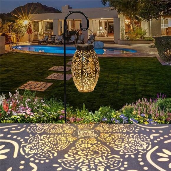 2Pack Owl Solar Outdoor Lanterns Waterproof,Large Decorative Garden Solar Lights - Picture 3 of 7